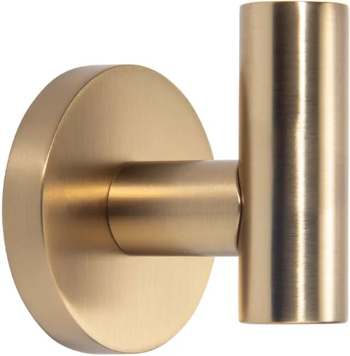 TUNNY Paquete de 3 ganchos redondos para toallas de baño, color dorado champán para batas y abrigos para baño y dormitorio