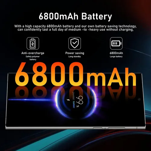 Miniatura 3 de Teléfono inteligente C24U, teléfono desbloqueado de 8 GB+256 GB Android 14, procesador rápido Snapdragon 8 Elite, batería de 6800 mAh, S Pen