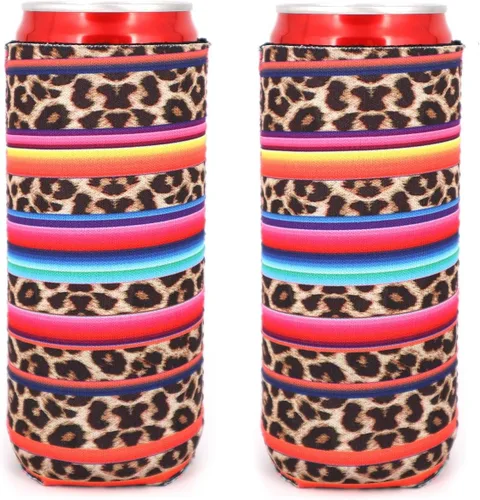 Miniatura 17 de 2 Fundas de neopreno para enfriar latas largas de cerveza, fundas para lata de cerveza plegables, fundas para enfriar latas, adecuadas para bebidas