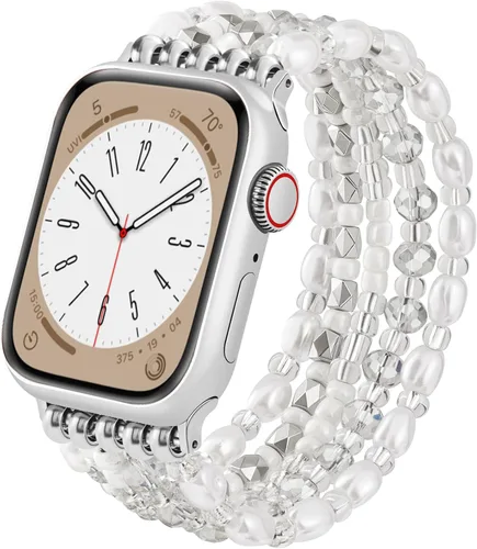 Miniatura 22 de VISOOM Pulsera de cuentas compatible con Apple Watch Band 40mm/38mm/41mm/42mm Series 11 10 9 8 7 Se(3 2 1) Series 6/5/4 Correa de reloj de moda