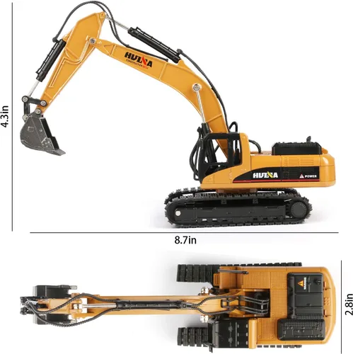 Miniatura 5 de 1/50 Scale Diecast Crawler Excavator, Metal Construction Vehicle Models Toys for Kids (Crawler Excavator)