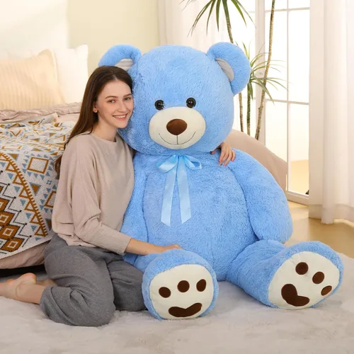 Miniatura 13 de MorisMos Oso de peluche gigante de 47 pulgadas Animal de peluche de 4 pies, Oso de peluche grande para baby shower, Regalos de oso de peluche
