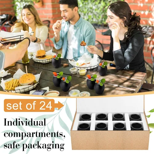 Miniatura 4 de Gejoy - 24 vasos de arcilla mexicana de Cantaritos de Barro de 3 onzas, hechos a mano para tequila, mezcal, margarita, mojito, martes de tacos