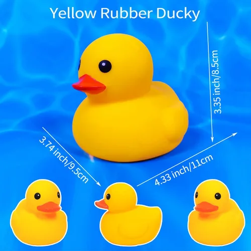 Miniatura 4 de 5 piezas de goma para bañera de Kalafona de 2 pulgadas, impermeable, sin "Bebe", sin agujero, divertido juguete de baño para piscina, sin agujero