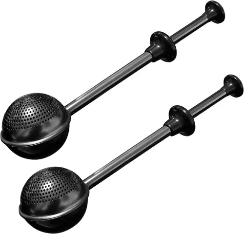 JETKONG Varilla para espolvorear de panadería para azúcar, harina y especias, juego de 2 tamizadoras de azúcar en polvo de acero inoxidable, color