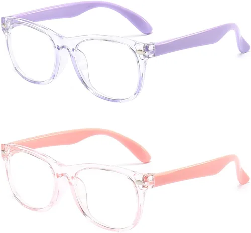 Miniatura 22 de FANNYGO Paquete de 3 gafas de bloqueo de luz azul para niños, gafas de lectura para computadora para niños y niñas de 3 a 9 años