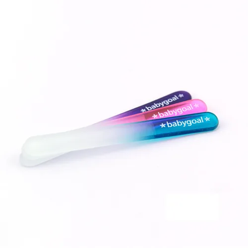 Miniatura 3 de babygoal babygoal 3NF01 - Lima de uñas para recién nacido, paquete de 3 unidades con una bolsa, vidrio flotante genuino checo, regalo para recién