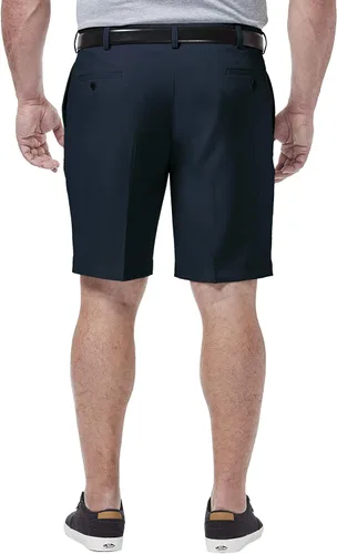 Miniatura 3 de Haggar Cool 18 Pro - Pantalones cortos de ajuste recto plisado en 4 direcciones con cintura expandible para hombre