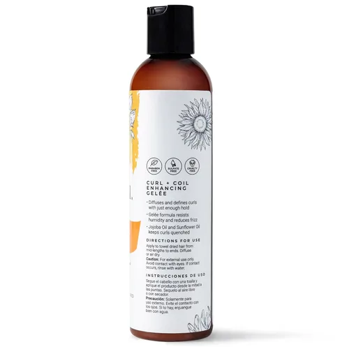 Miniatura 2 de CIBU Curl + Coil Enhancing Gelée - Gel definidor de rizos para cabello rizado y cabello ondulado, gel ligero con aceite de argán, jojoba y girasol