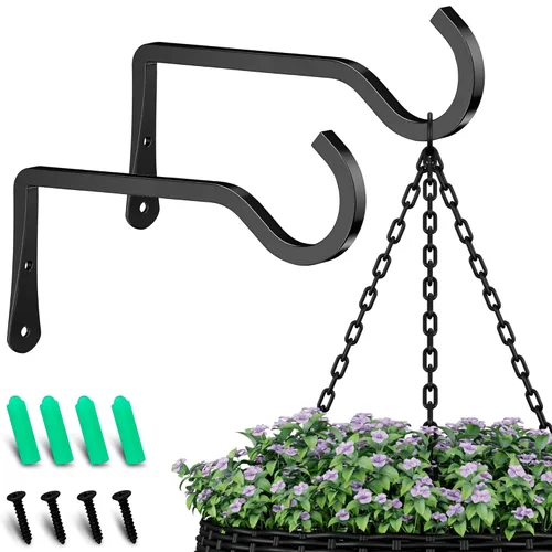Miniatura 10 de Soporte de pared con gancho para manguera con construcción de acero resistente, revestimiento antideslizante, soporta hasta 66 libras de mangueras