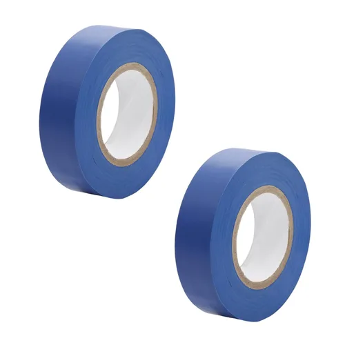 2 rollos de cinta eléctrica de color azul – Cinta eléctrica de aislamiento impermeable y resistente al calor para cableado, automoción, reparación y