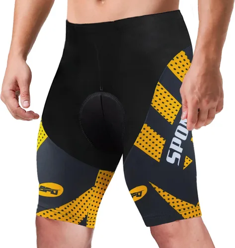 Miniatura 5 de sponeed Pantalones cortos de ciclismo para hombre, pantalones acolchados para ciclismo, ropa de ciclismo