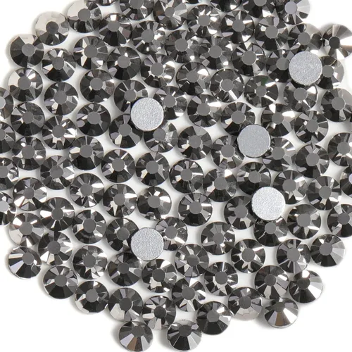 Miniatura 42 de Beadsland 1440 diamantes de imitación de cristal con parte trasera plana, gemas redondas, ámbar, SS3, 0.047-0.055 in
