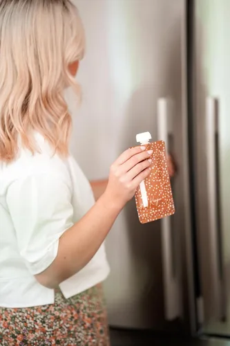 Miniatura 12 de Bolsas reutilizables para alimentos para bebés, almacenamiento de alimentos, niños pequeños y niños, puré de manzana, licuados de frutas, yogur