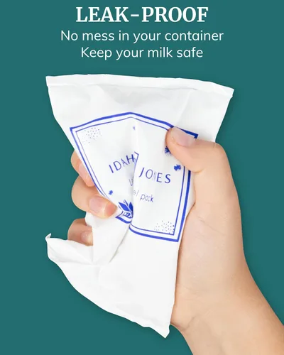 Miniatura 7 de Idaho Jones Bolsa de hielo de leche materna para almacenamiento de biberones, lactancia, congelador y bolsa enfriadora de leche Bolsas de hielo