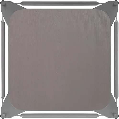 Miniatura 8 de Flash Furniture Kai Taburete de grado comercial para interiores y exteriores, marco de metal negro, asiento de poliresina negra, 24 pulgadas