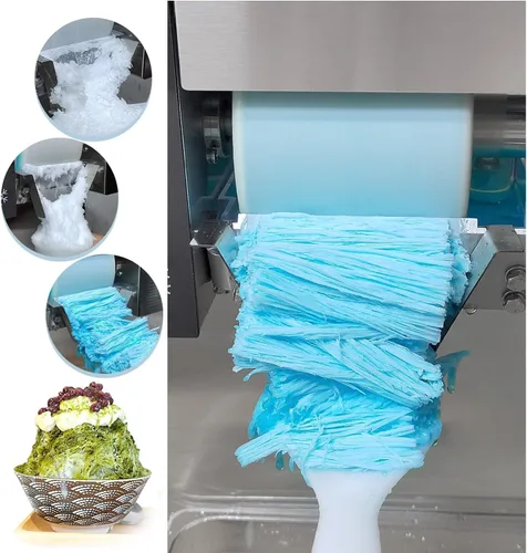 Miniatura 3 de Kolice Máquina de hielo afeitado comercial de 407 libras/día de refrigeración por aire - Fabricante de cono de nieve resistente con pantalla táctil