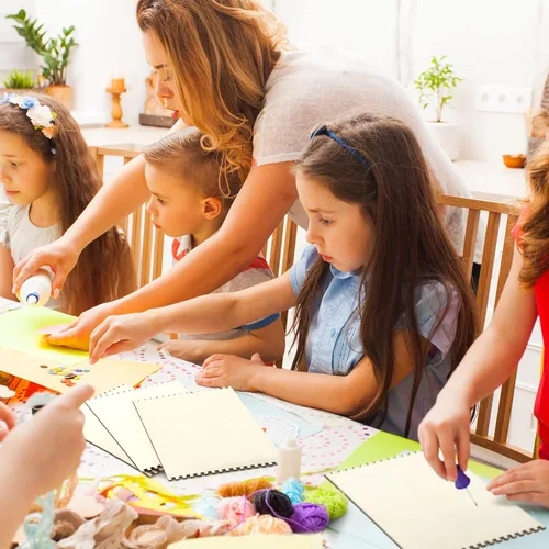 Miniatura 5 de Minatee 36 piezas de telar de madera para principiantes, cesta de tejido con muescas, herramientas de tejido para niños y adultos, manualidades