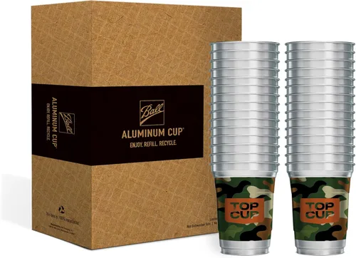 Miniatura 29 de Top Cup by Ball – 9 onzas, 50 unidades, vasos de fiesta de aluminio reutilizables Retención en frío, reciclable, fabricado en Estados Unidos