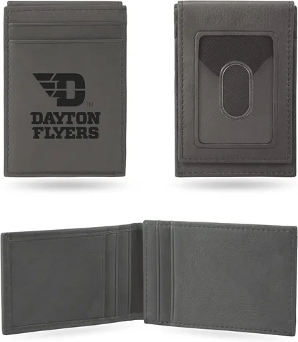 Miniatura 88 de Cartera de bolsillo frontal grabada con láser NCAA - Compacta/Cómoda/Delgada