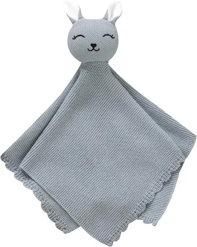 Miniatura 15 de LAWKUL Manta de seguridad suave para recién nacidos, niños y niñas, de punto para acurrucarse, cómoda, color camel, 16 x 16 pulgadas