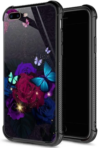 Miniatura 43 de ZHEGAILIAN Funda para iPhone 7/8 Plus, protección de grado militar, esquinas a prueba de golpes, funda antiarañazos para iPhone 7/8 Plus, girasol
