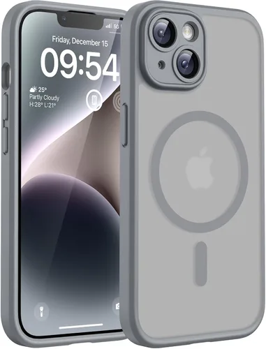 Miniatura 120 de TOCOL Funda magnética 3 en 1 para iPhone 14 Pro, mejorada [protección completa de cámara] con 2 protectores de pantalla, funda de grado militar Azul