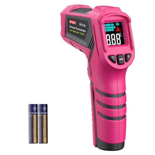 Miniatura 11 de Wintact Pistola de termómetro infrarrojo láser, pistola de temperatura de calor superficial de -58 °F a 1112 °F, termómetro digital sin contacto