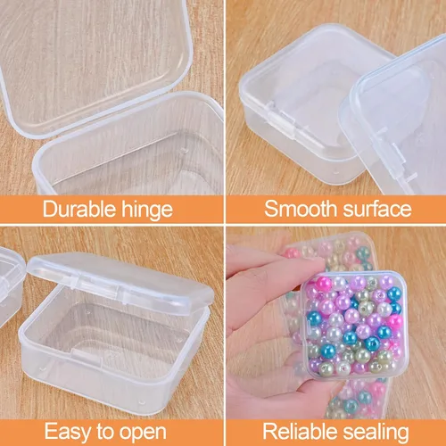 Miniatura 4 de Mathtoxyz Caja organizadora de 36 piezas, organizadores pequeños y contenedores de almacenamiento, soporte rectangular, fundas de plástico