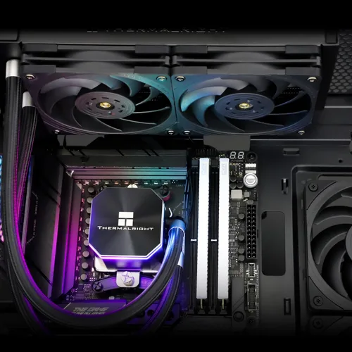 Miniatura 6 de Thermalright Frozen Edge 240 Enfriador de agua líquido negro para CPU con ventilador PWM de 4.724 in, especificación de fila fría negra de 240