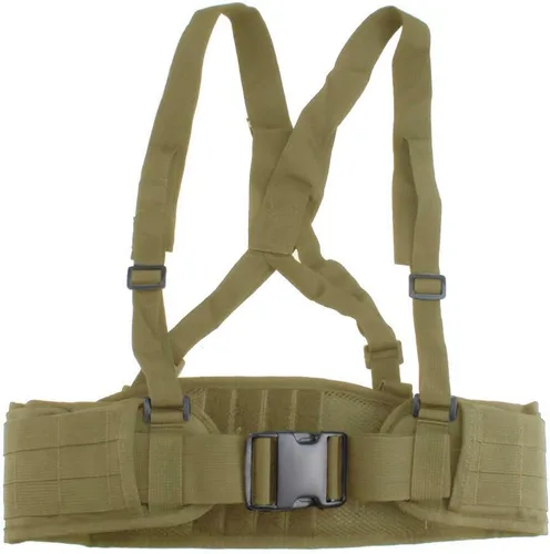 Miniatura 12 de FAMI Cinturón de cintura Molle con tirantes ajustables y correas libres Verde(Military Green)