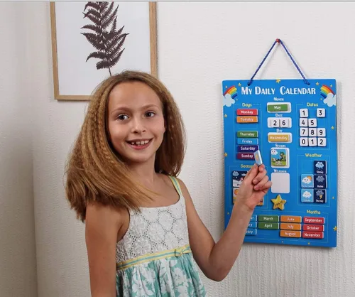 Miniatura 6 de Calendario Infantil Simply Magic 2025 - Mi Primer Calendario Magnético Diario para Niños, Todo Sobre Hoy Tablero, Calendarios de Días de la Semana