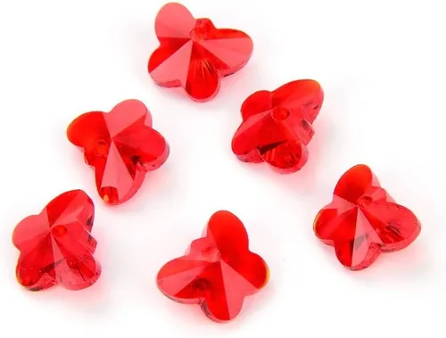 Miniatura 9 de 20 colgantes de cristal de mariposa checa de 0.394 in (0.39 pulgadas) abril transparente piedra natal agujero lateral cuentas para joyería artesanía