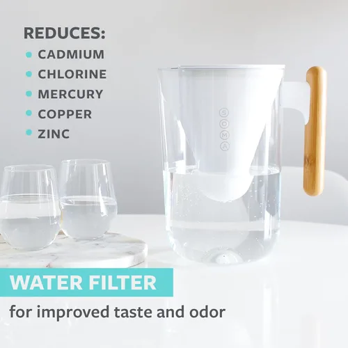 Miniatura 3 de Filtros de agua de repuesto Soma (2 unidades). Filtra mercurio, cloro, zinc y cobre, así como sabores y aromas. Certificados de acuerdo