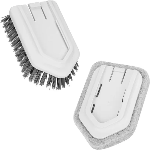 Miniatura 9 de Paquete de 2 cepillos de repuesto para zócalos para baño, bañera, ducha, zócalo, limpiador de zócalos, ajuste Lalafancy para bañera y azulejos