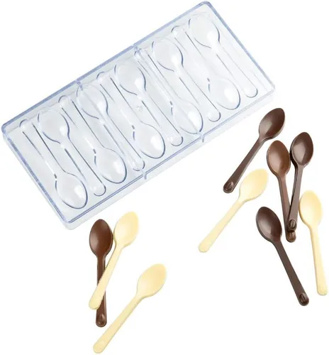 Miniatura 36 de Restaurantware Pastry Tek - Moldes de postre de 10.8 x 5.3 pulgadas, 10 moldes de cilindro rígido para chocolate, 24 cavidades, aptos