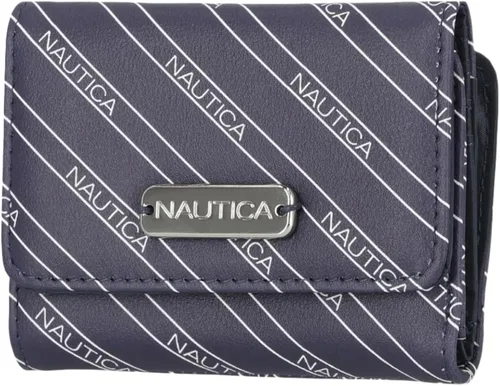 Miniatura 12 de Nautica Rower's End Cartera Pequeña para Mujeres, Bloqueo RFID Portador Delgado de Tarjetas de Crédito con Bolsillo para Monedas con Cremallera