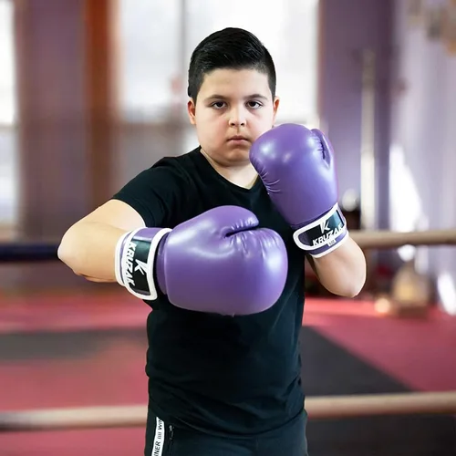 Miniatura 6 de Kruzak - Guantes de boxeo para niños de 5 a 10 años de entrenamiento, sparring, kickboxing, muay thai, artes marciales y lucha de artes marciales