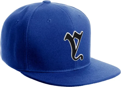 Miniatura 1598 de Daxton Gorra clásica con visera de billete plano con letras del alfabeto inglés antiguo de la A a la Z
