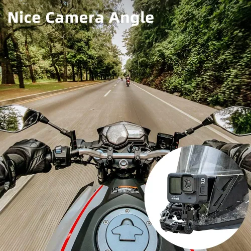 Miniatura 5 de Kit de montaje para casco de motocicleta Compatible con GoPro Hero 13 Negro, Hero 12/11/10/9/8/7, DJI Action 6/5 Pro/4/3 y más cámaras de acción