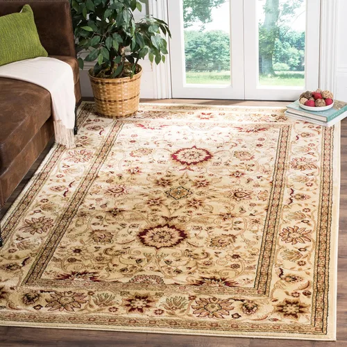 Miniatura 31 de SAFAVIEH Lyndhurst Collection - Alfombra de área de 9 x 12 pies, color marfil y rojo, diseño oriental tradicional, no desprende pelusa y de fácil