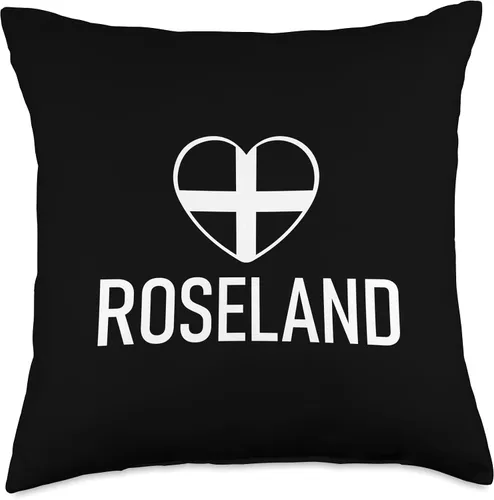 Miniatura 4 de I Love Roseland Cornwall Flag Heart Saint Piran Cornish Throw Pillow