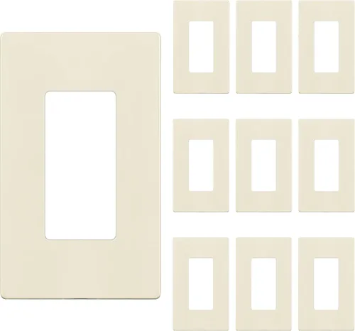 Miniatura 43 de ENERLITES Placas Decorativas de Pared sin Tornillos Cubiertas de Tomacorrientes Seguras para Niños, Tamaño 2-Gang 4.68" H x 4.73" L, Policarbonato