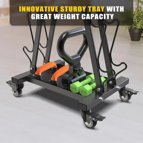Miniatura 6 de Kipika Soporte para Mancuernas de Servicio Pesado de 3 Niveles Multifuncional, Soporte de Peso para Mancuernas, Equipo de Gimnasio en Casa, Adecuado