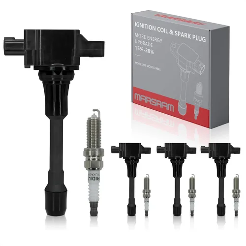 Miniatura 23 de Marsram Paquete de bobinas de encendido UF247 y bujía de iridio doble 4503 compatible con Toyota 2000-2008 Corolla 2000-2005 MR2 Spyder Celica