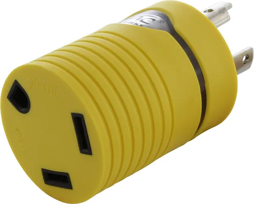 Miniatura 14 de AC WORKS Generador a adaptador RV de 30 amperios (L5-20 20A 3 clavijas de bloqueo compacto) Amarillo