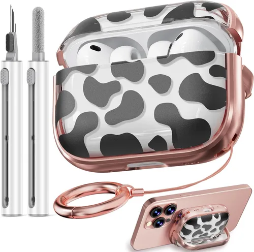 Miniatura 59 de Inesore Funda para AirPods Pro 3 2025 con cerradura, funda transparente floral para mujeres, compatible con Apple Airpods Pro de 3ª