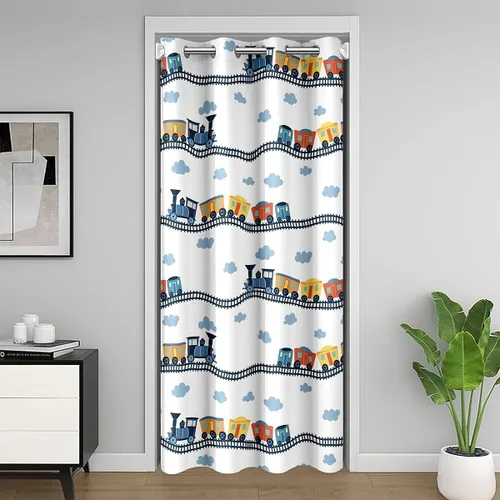 Miniatura 31 de Erosebridal Cortinas opacas de hojas para ventana de puerta, cortinas opacas de hojas blancas y negras, cortina de puerta de hojas, plantas Hojas