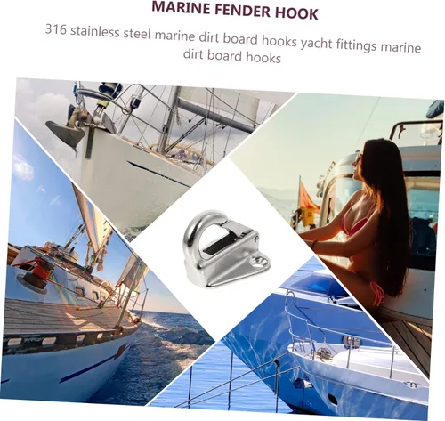 Miniatura 2 de NOLITOY Ganchos para barcos, 4 unidades, para tablero de tierra, protección de yates, firme, barco, práctico, útil, barco, tableta, metal, avanzado