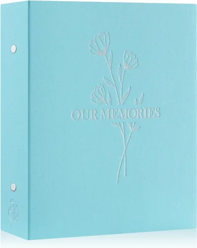Miniatura 22 de Lanpn Álbumes de fotos pequeños de 4 x 6 pulgadas, 50 imágenes, paquete de 2 unidades, mini capacidad de lino Our Memories, juego de bolsillos